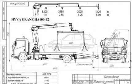 Эвакуатор JAC N 75